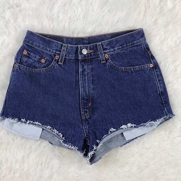 Vintage Levi’s 512 Dark Wash Cutoffs B10 - Picture 2 of 5